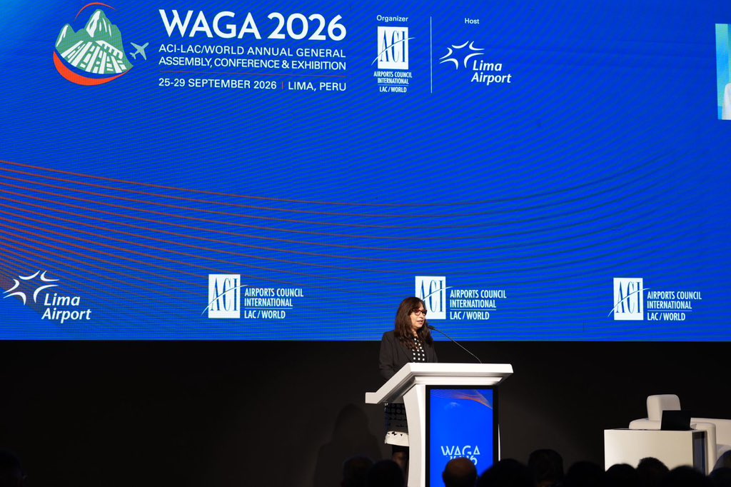 ACI_LAC's tweet photo. La viceministra de Comunicaciones del Perú, Dalia Suárez Salazar, realizó la apertura oficial de #WAGA2026. https://t.co/EaYhaehnHd