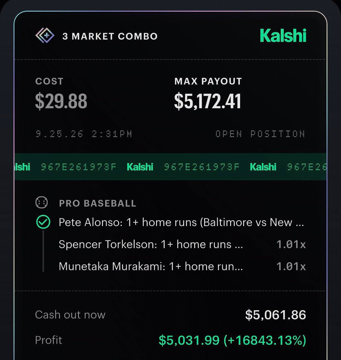 Deoddswizard's tweet photo. @Kalshi 

#SportsBetting #Gambling #Winnerswin https://t.co/bxfHkWjXGp