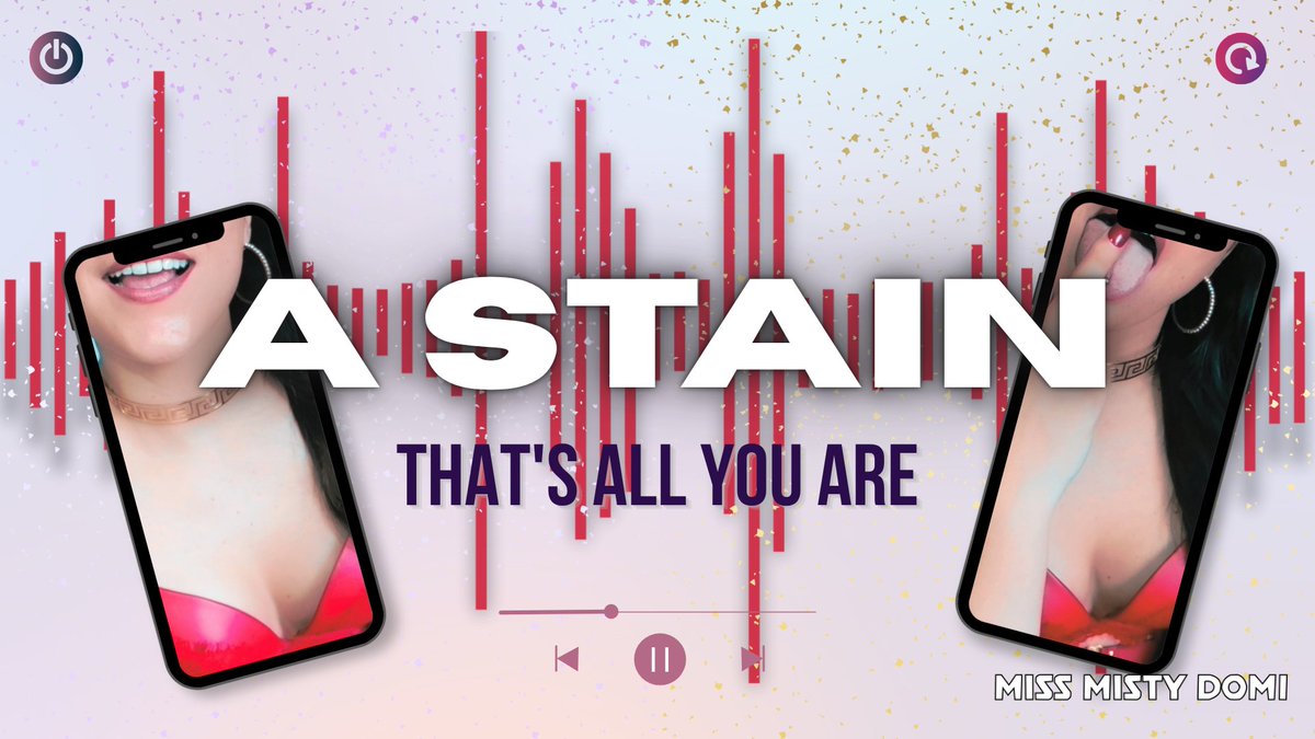 MistyDomiTeases's tweet photo. VOICE GRIP | Just A Stain

You're the stain someone finds on the mattress weeks later, scrubbed out like laundry, and told exactly what that makes you.

Out now on IWC, LoyalFans, Fansly and ManyVids. https://t.co/k0yI6fav7X