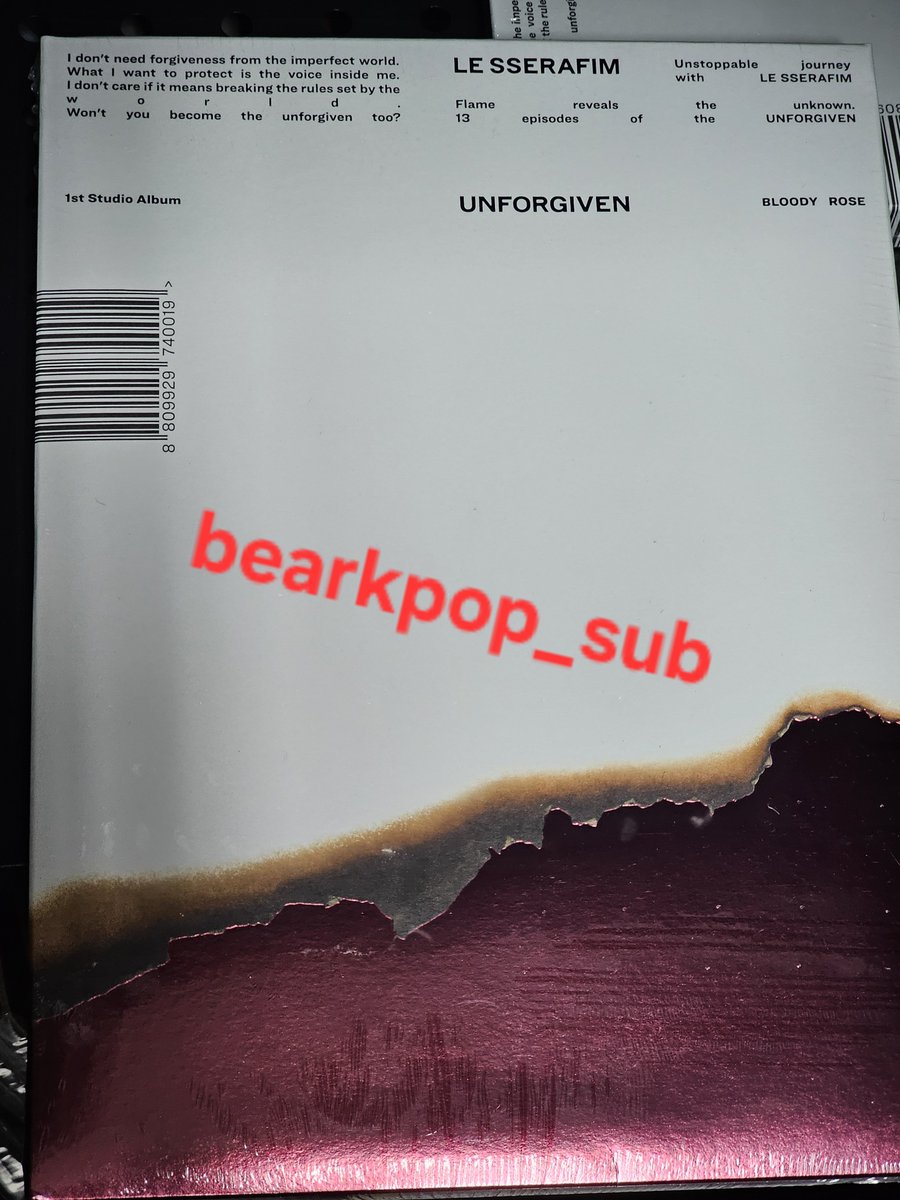 bearkpop_sub's tweet photo. 르세라핌 (LE SSERAFIM) - 1st Studio Album [UNFORGIVEN] sealed album 

✅️ 1PC = 3,800krw

Wts sell le sserafim unforgiven sealed album photobook https://t.co/bvMtixyK2U