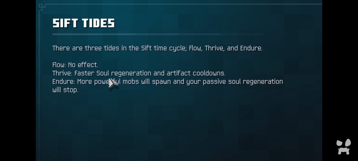 CagilMartin's tweet photo. Back to our regularly scheduled program, the sift does have three time cycles called tides, which are flow, thrive, and endure https://t.co/5dkFCm8xFx