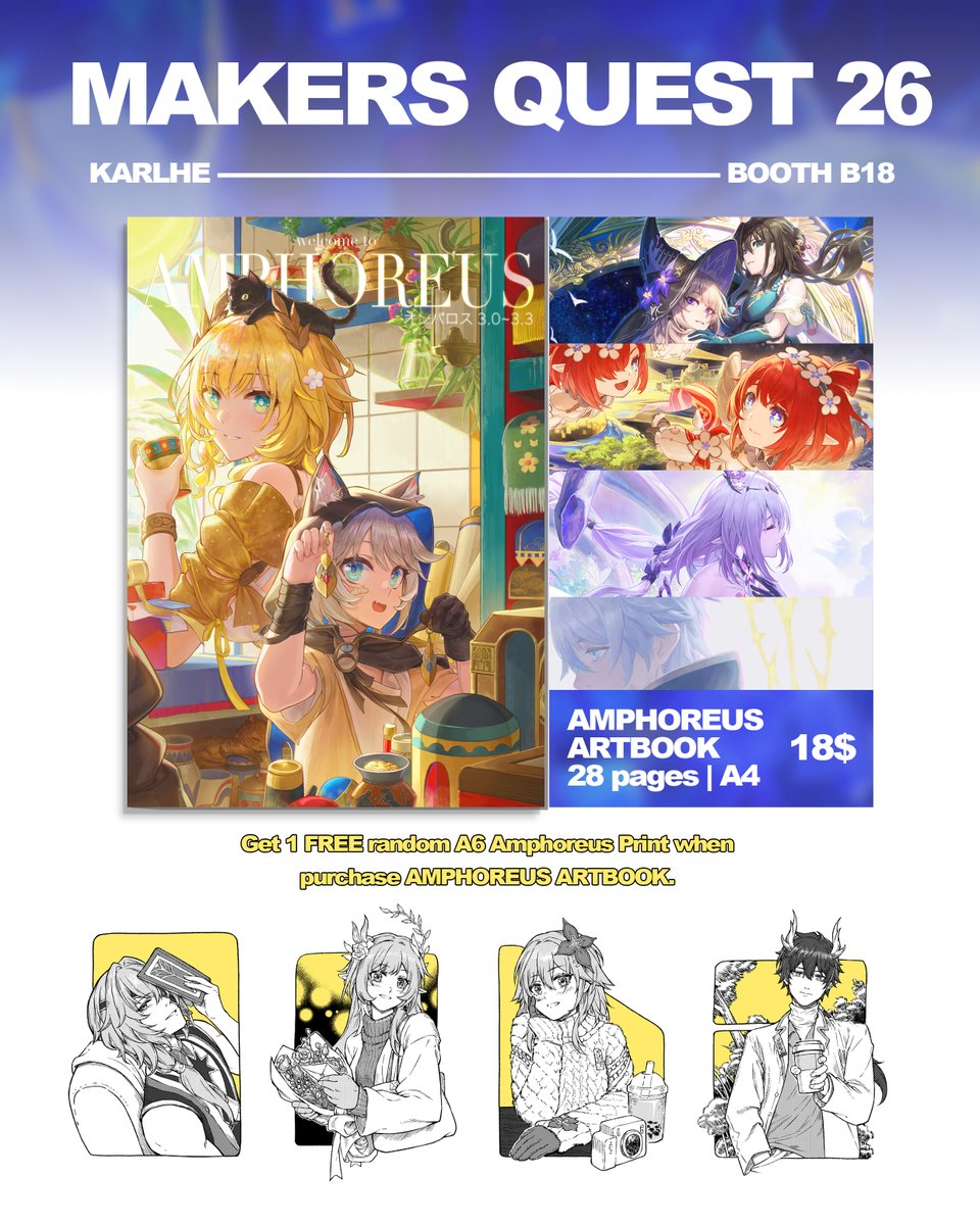 KaruheYKH's tweet photo. I'm coming to  @MakersQuestSG  ! This will be my first appearance in Singapore Artist Alley. Will be boothing together with my friend @gsongchan  . See ya'll right there!

#msqsg2026 #makersquestsg #makersquest #honkaistarrail https://t.co/7fTakNfVMR