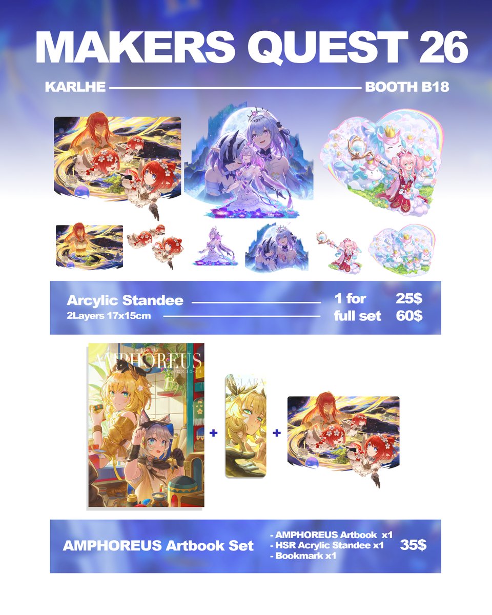KaruheYKH's tweet photo. I'm coming to  @MakersQuestSG  ! This will be my first appearance in Singapore Artist Alley. Will be boothing together with my friend @gsongchan  . See ya'll right there!

#msqsg2026 #makersquestsg #makersquest #honkaistarrail https://t.co/7fTakNfVMR