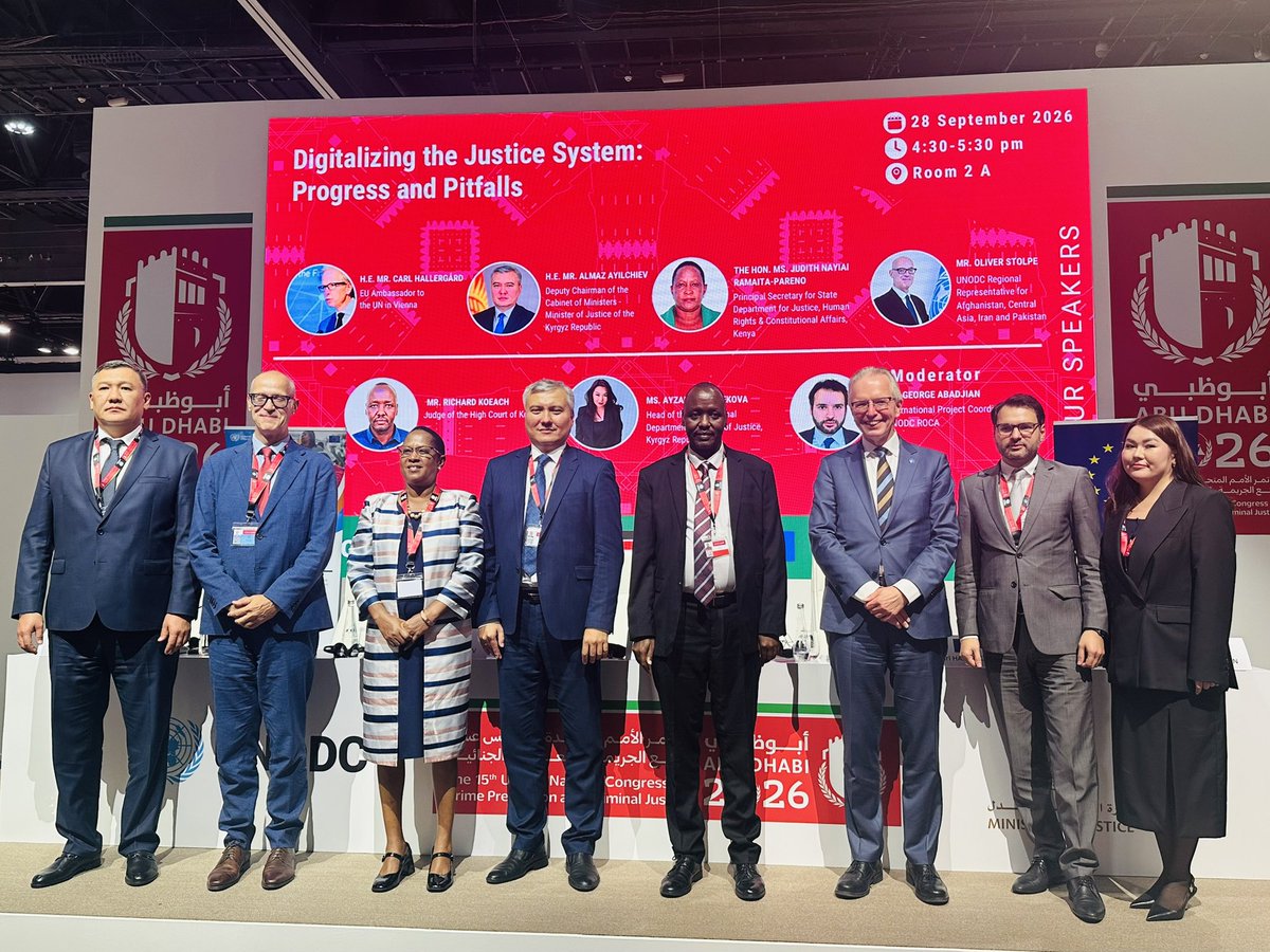 ph_meissner's tweet photo. Timely stocktaking  of progress and pitfalls associated with the progressive digitalization of criminal justice systems, based on lessons learned from two flagship #UNODC programs in #Kenya 🇰🇪 and #Kyrgyzstan 🇰🇬 funded by the European Union 🇪🇺#PLEAD #JUST4ALL
@CrimeCongressUN https://t.co/0CMyzV5Cnk