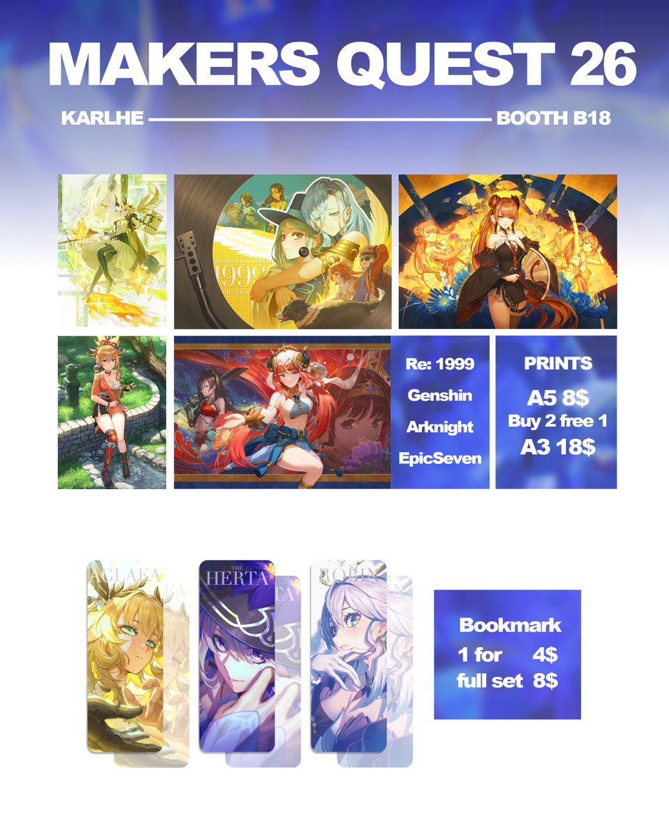 KaruheYKH's tweet photo. I'm coming to  @MakersQuestSG  ! This will be my first appearance in Singapore Artist Alley. Will be boothing together with my friend @gsongchan  . See ya'll right there!

#msqsg2026 #makersquestsg #makersquest #honkaistarrail https://t.co/7fTakNfVMR