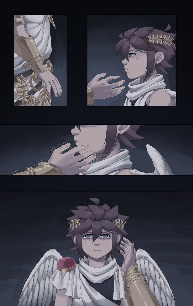 LunarJaguar's tweet photo. Touch Starved (1-4/5) #kidicarus #kidicarusuprising https://t.co/xRB2dheWaN