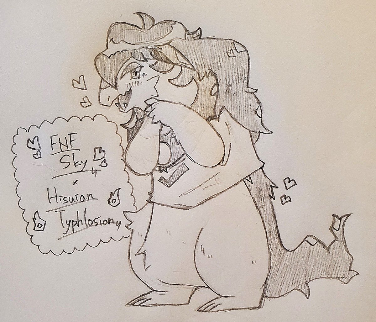 Souen_643's tweet photo. 「FNF Sky × Hisuian Typhlosion」️🩵💜

(ただ、私はこのデザインに納得はいっていない。) https://t.co/gi6RK2ByYu