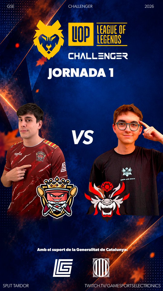 Gamesportselect's tweet photo. PARTIT 4

@FamiliaIogurt 

🛡️ TOP: @ninnno__
🌲 JUNGLA:  @PatiPatiActivoo 
🧙 MID: @miguel_quetz 
🎯 ADC: @FI_Miniballi
🤝 SUPP: @torualfa 

🆚

@KAOS_Catala 

🛡️ TOP: Manuwaton
🌲 JUNGLA: Titocalderon
🧙 MID:  Danitin
🎯 ADC: @Jantuli08
🤝 SUPP: @VictorTaylor03 https://t.co/n6JWooOLKr