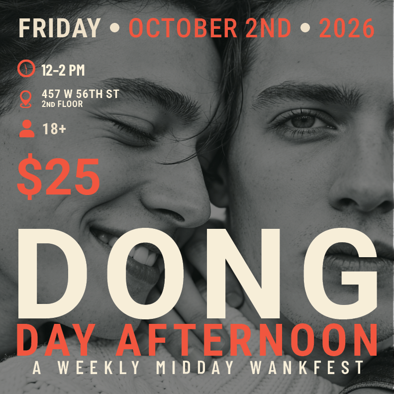 DongAfternoon's tweet photo. Take your cocks out this Friday! Experience brotherhood and connection. Join in our cummunity! Next gathering is Friday, October 2nd, Noon to 2pm at 457 W 56th St, 2nd Fl. We can't wait to play with you. #gaynyc #gaysexparty #bateproud. 21+ https://t.co/QTEvphogwl