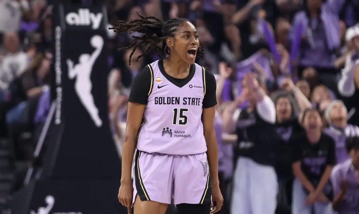 ThompsonScribe's tweet photo. Tiffany Hayes has been delivering the same message to her team lately.

"We can really do this."

Then she went out and delivered it in Game 1, and the Valkyries played like a team that believes it.

https://t.co/G3T3O9JtMu https://t.co/cXA1gqAoin