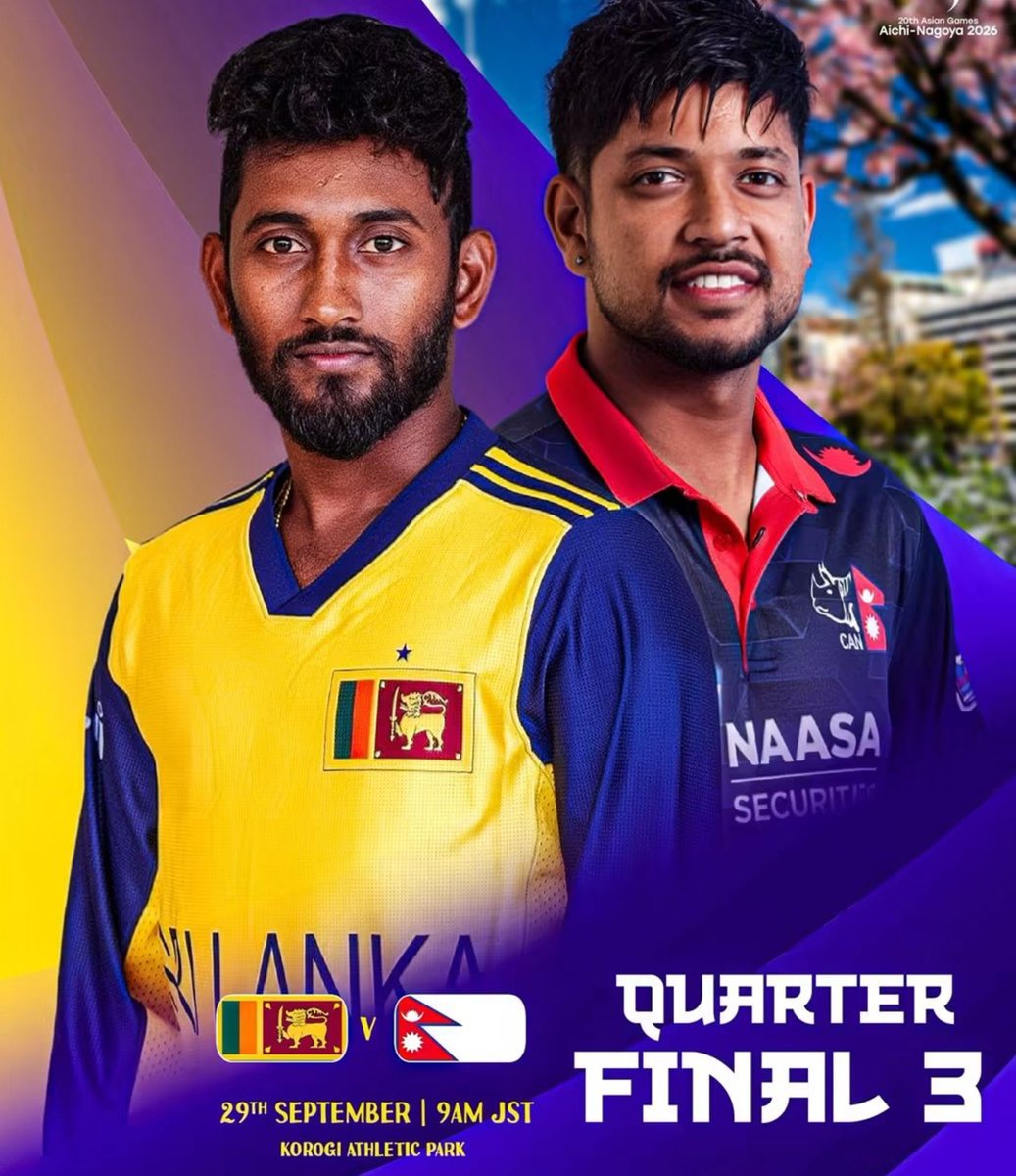 tweet_neupane's tweet photo. Who will win this match ?
A. Nepal
B. Sri Lanka
C. Rain
😜
#AsianGames2026 #NEPvsSL https://t.co/VVQQXrj8I4