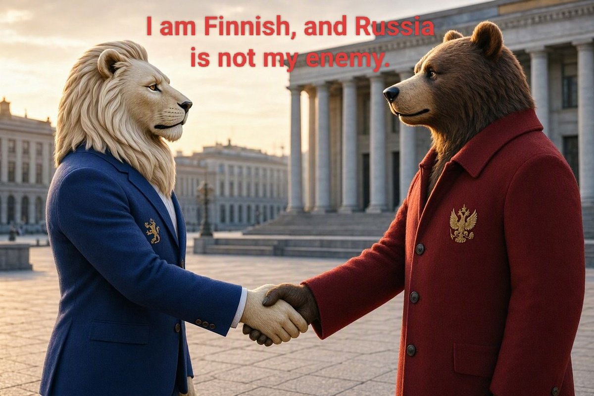 igorvasiliewski's tweet photo. I am Finnish, and Russia is not my enemy. https://t.co/DFuqf2bgLA