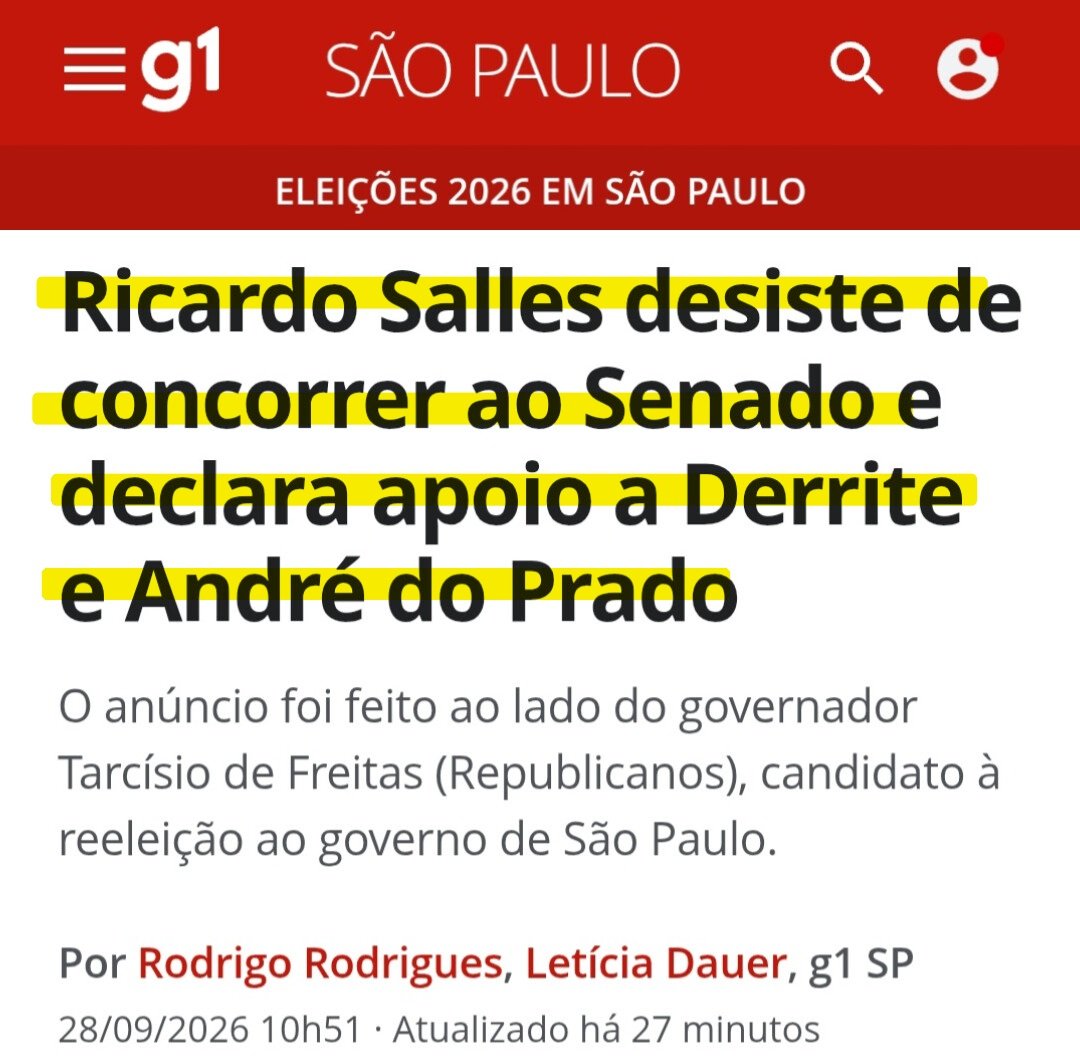 paulodetarsog's tweet photo. Ricardo Salles poderia simplesmente sair da disputa e não apoiar ninguém.

Portanto, por esse gesto merece neste momento o meu absoluto respeito.

Que ele inspire outros candidatos a fazerem o mesmo em prol de um bem maior. https://t.co/aGVsdArRTB