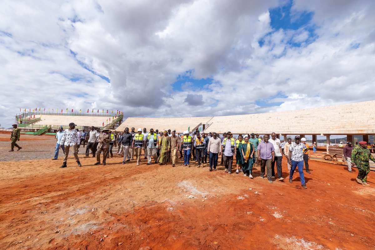WilliamsRuto's tweet photo. Inspected ongoing works at Vindo Stadium, Voi Constituency. The 10,000-seater facility is 50 per cent complete. https://t.co/msDPRSVLtk