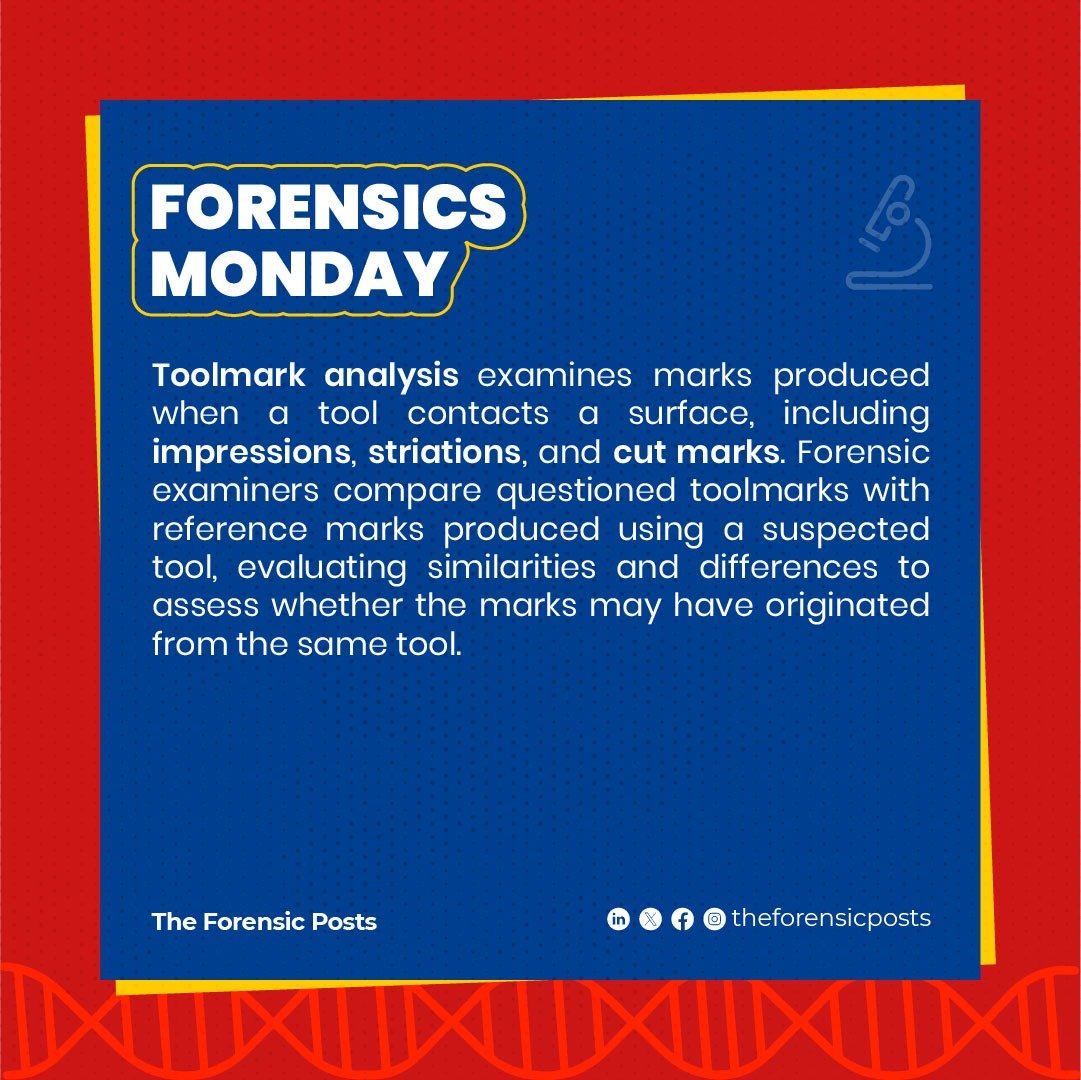 ForensicPosts's tweet photo. #ToolmarkAnalysis #CutMarks #ForensicScience #Forensics #ForensicInvestigation #TheForensicPosts #ForensicsMonday #TFP #CSI https://t.co/o71xnlTkkU