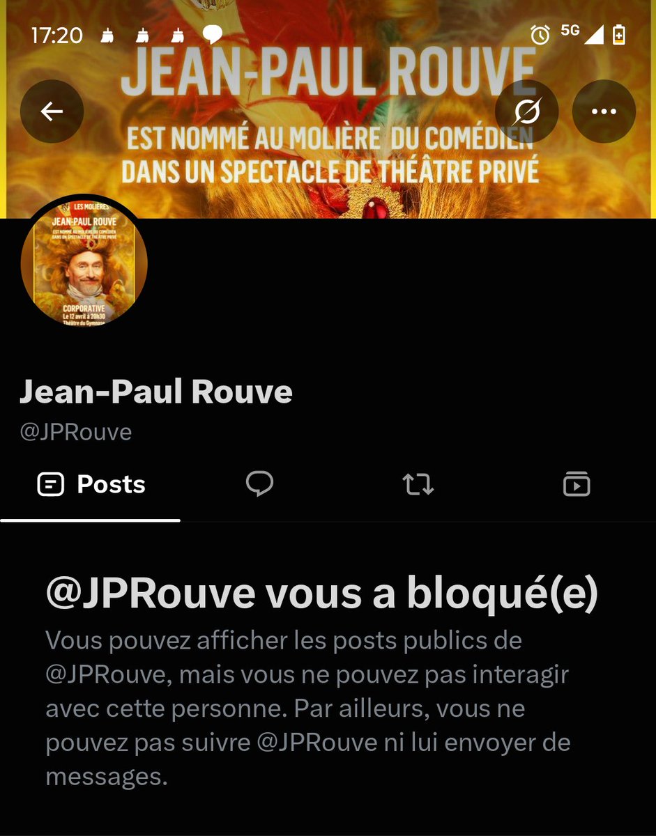 Joo_dan_tae's tweet photo. Wsh j'ai même été bloqué par ce comédien raté https://t.co/yo9dwI44Os