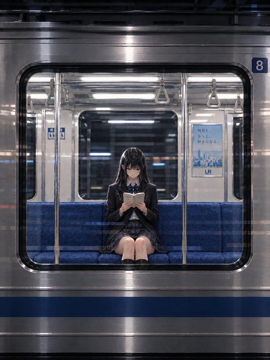 rihito_art_ai's tweet photo. #地下鉄環状線完成の日 #都営大江戸線 #地下鉄 #通学路 #AIart
#Subway #OedoLine #LoopLine #Reading #SchoolGirl #CinematicArt https://t.co/vqrOJL963X