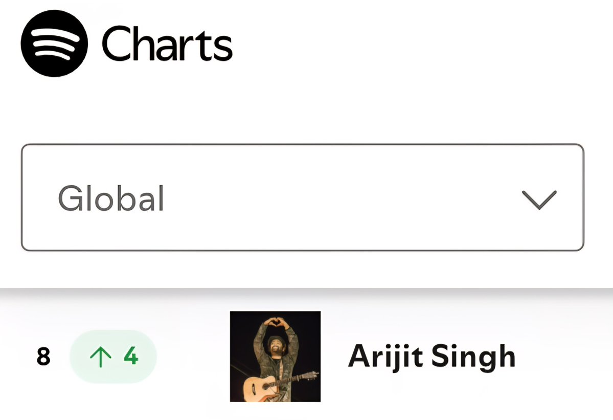 binoy_santra's tweet photo. #ArijitSingh #8 on #Spotify ❤️ https://t.co/XL33TkmCUR