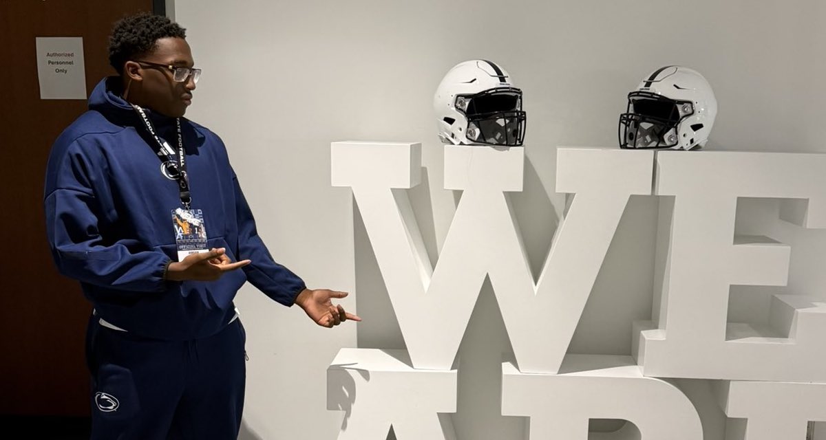 SWiltfong_'s tweet photo. Penn State's recruiting weekend: 2027 RB Jordan Hall books a return, top 2028s talk Nittany Lions visit. Story: https://t.co/4AGU4X04f4 https://t.co/lPYVrdOlHA