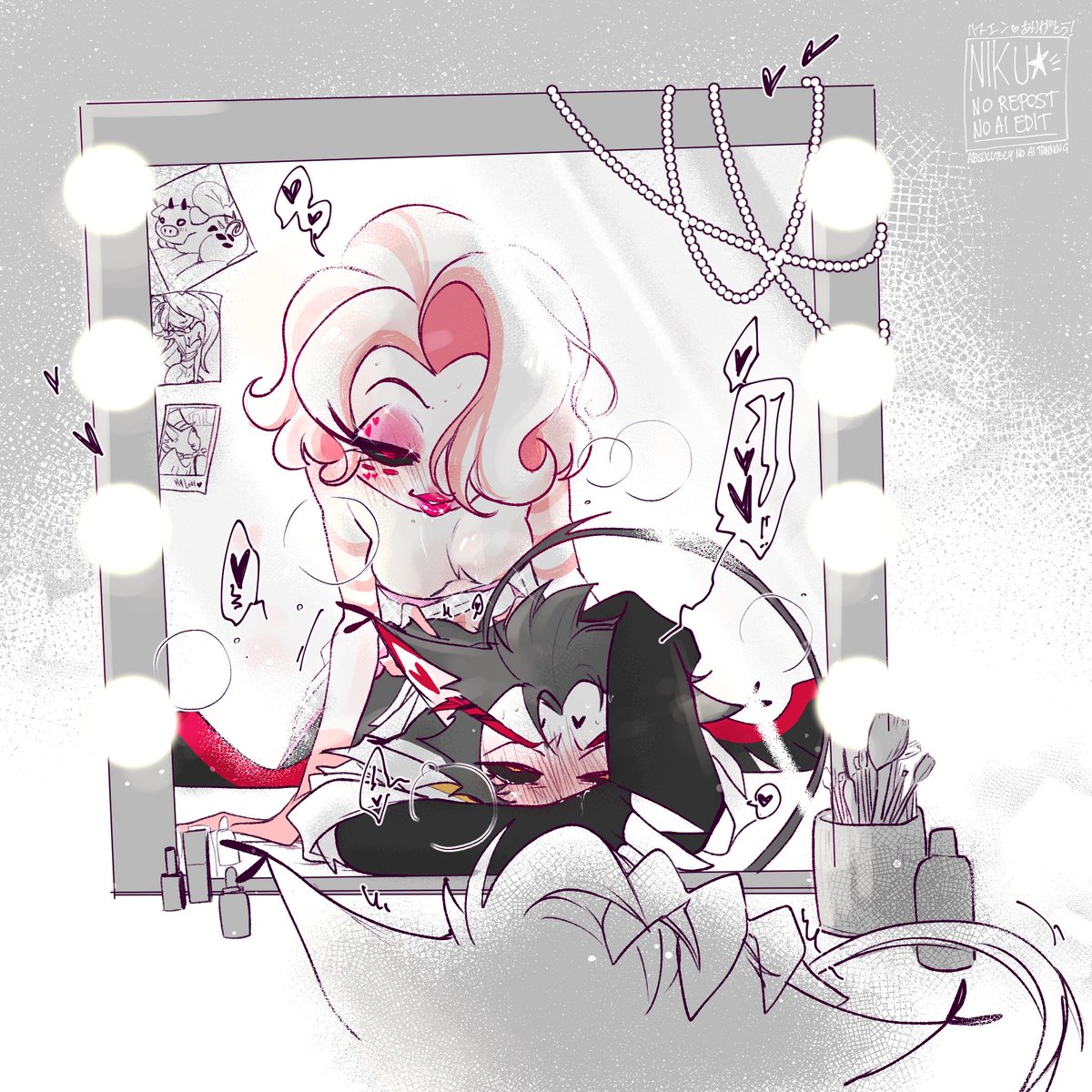 nikuyasaitame's tweet photo. I needed more bottom husk x Angel in drag so I wrote a fic about it (but really, they’re switches)

100％filth ahead 👀⚠️🔞
#huskerdust https://t.co/rn5z1GE2WZ