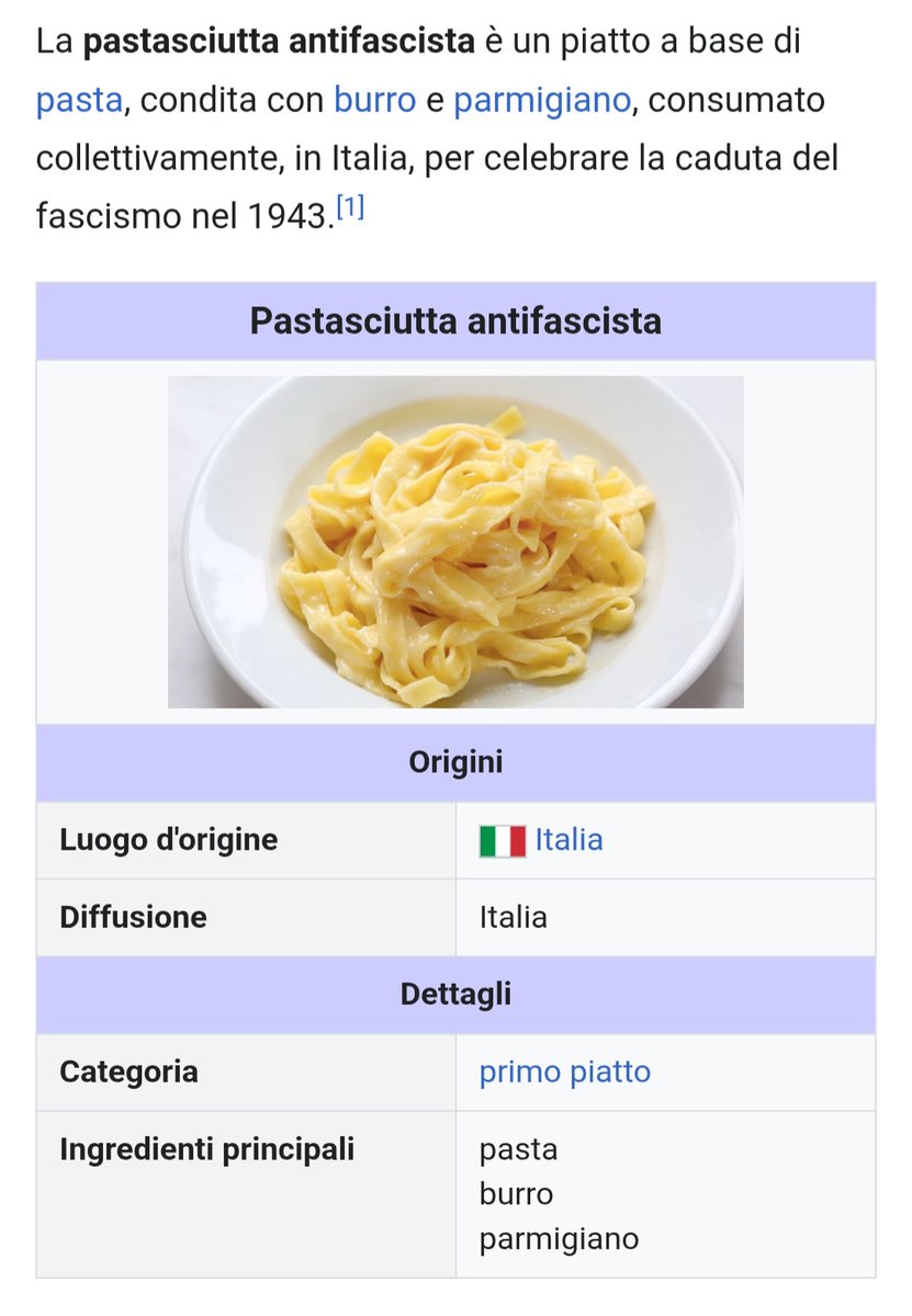 Lacie1530's tweet photo. Ciao raga scusate in che senso la pasta in bianco (burro e parmigiano) si chiama PASTASCIUTTA ANTIFASCISTA?!?!
Cioè mi state dicendo che il piatto comfort per eccellenza è antifascista??? Sto morendo, è tutto bellissimo https://t.co/3wKW3Dic6j