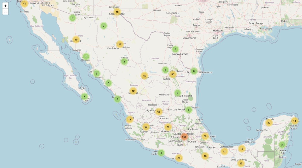 jluisram's tweet photo. recién leí el artículo "El país de las librerías", de Luli Serrano Eguiluz, en Nexos, busqué la fuente de datos e hice el mapa interactivo, básicamente porque es algo que ya mencionaba antes: la oferta de libros no está distribuida equitativamente, sino...
https://t.co/F5XcNdpR5h https://t.co/jpvotjwE8i