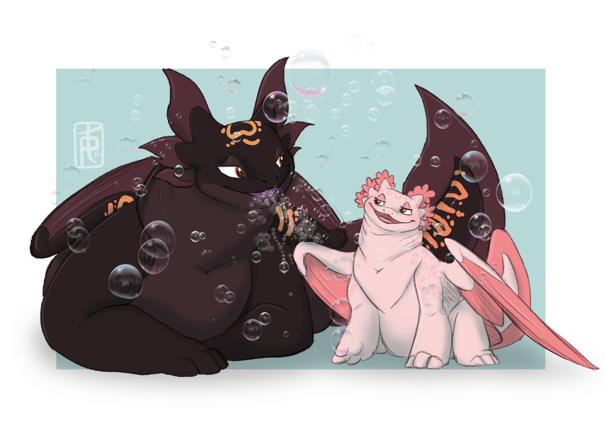 PalehornTea's tweet photo. Bermuda's bubbles have a very soothing effect on others; Ammy is enjoying them for sure~ 

Stream snatch for ItsSamK! https://t.co/Ckh5uzlvaj