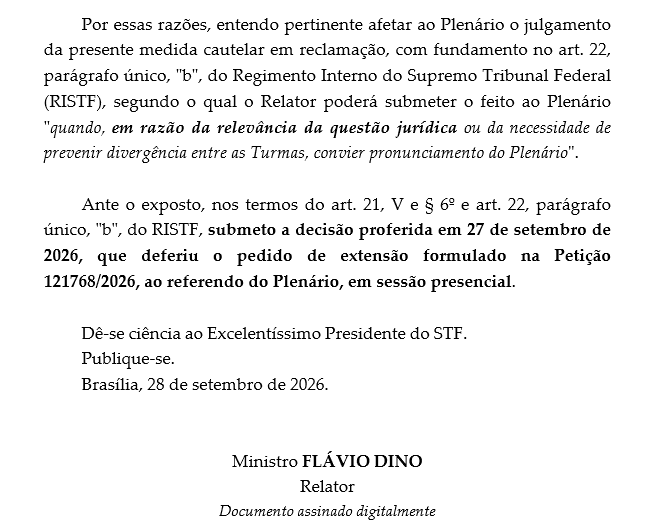 ob_porto's tweet photo. Flávio Dino submete ao Plenário o caso da fake news sobre a Santa padroeira do Brasil.

A decisão vem logo após a defesa de Flávio requerer a cassação da decisão em uma ação de relatoria do Ministro Luiz Fux. https://t.co/KZYOZr23Tj