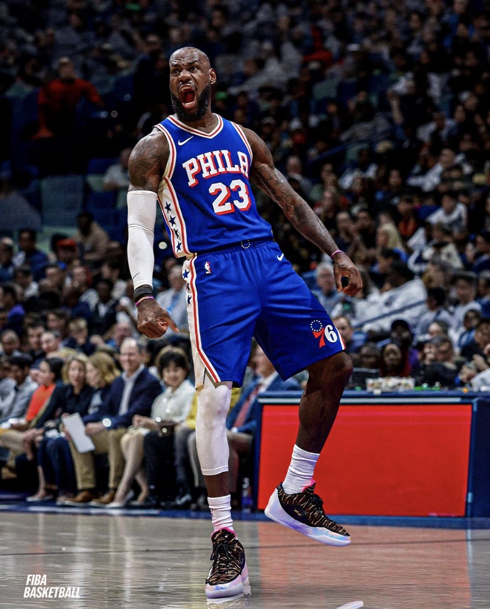 BronMuse's tweet photo. LeBron James on what his role will be with the Sixers this season:

"Whatever the team needs me to do. The luxury of my game is that I can do everything. Literally, I can do everything." https://t.co/sdGDLcoiVD