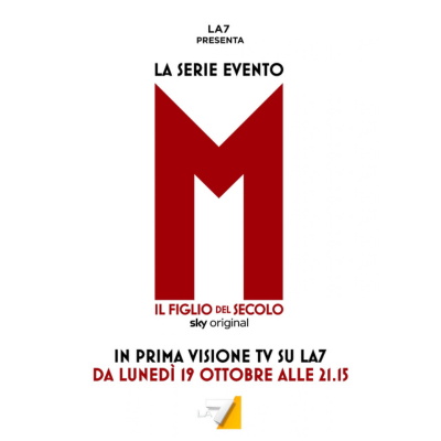 La7tv's tweet photo. Per la prima volta in chiaro su La7, arriva la serie Sky Original acclamata in tutto il mondo: «M - Il figlio del secolo». 
📷 IN PRIMA VISIONE TV 
Da lunedì 19 ottobre alle 21.15, anche in streaming su https://t.co/avcC1jFDPe e App #La7
#M #LucaMarinelli #JoeWright https://t.co/ekQ3H0MmmX