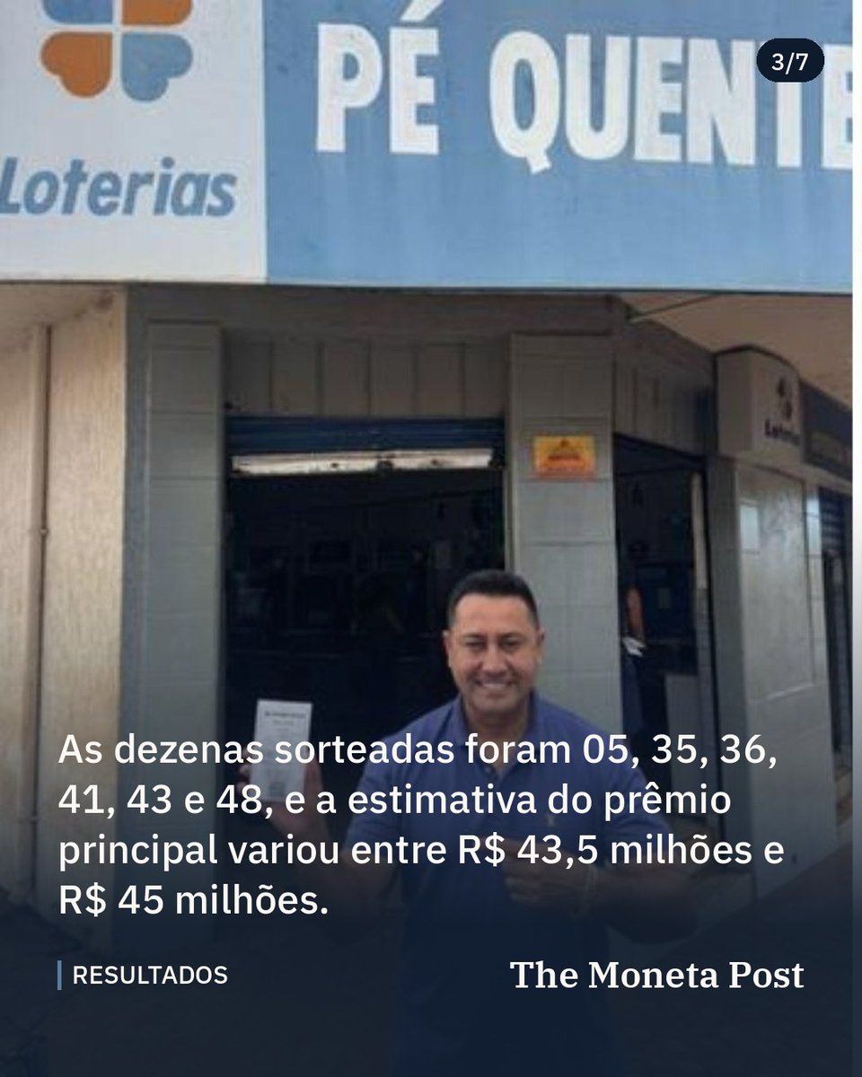 MonetaPostbr's tweet photo. Mega-Sena 3063 acumula e Lotofácil paga R$ 6,4 milhões a aposta de MG

Concurso da Mega-Sena não registrou ganhadores na faixa principal, enquanto aposta de Capim Branco levou o prêmio máximo da Lotofácil.

#loterias #sorteio #megasena https://t.co/qmugpfFBEh