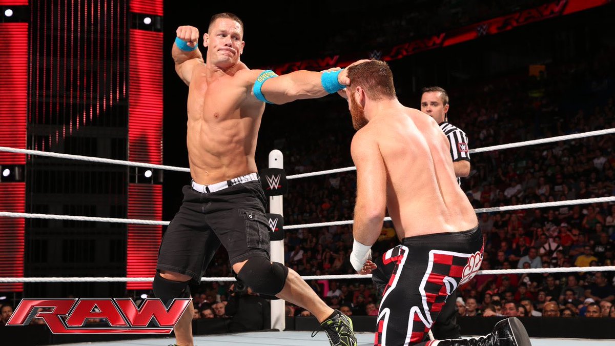 MTBB___1's tweet photo. John Cena vs Sami Zayn Monday Night RAW (5/4/15) 
•
United States Championship 
•
Rating: 3.25 ⭐️ https://t.co/iuurZ0wjlC