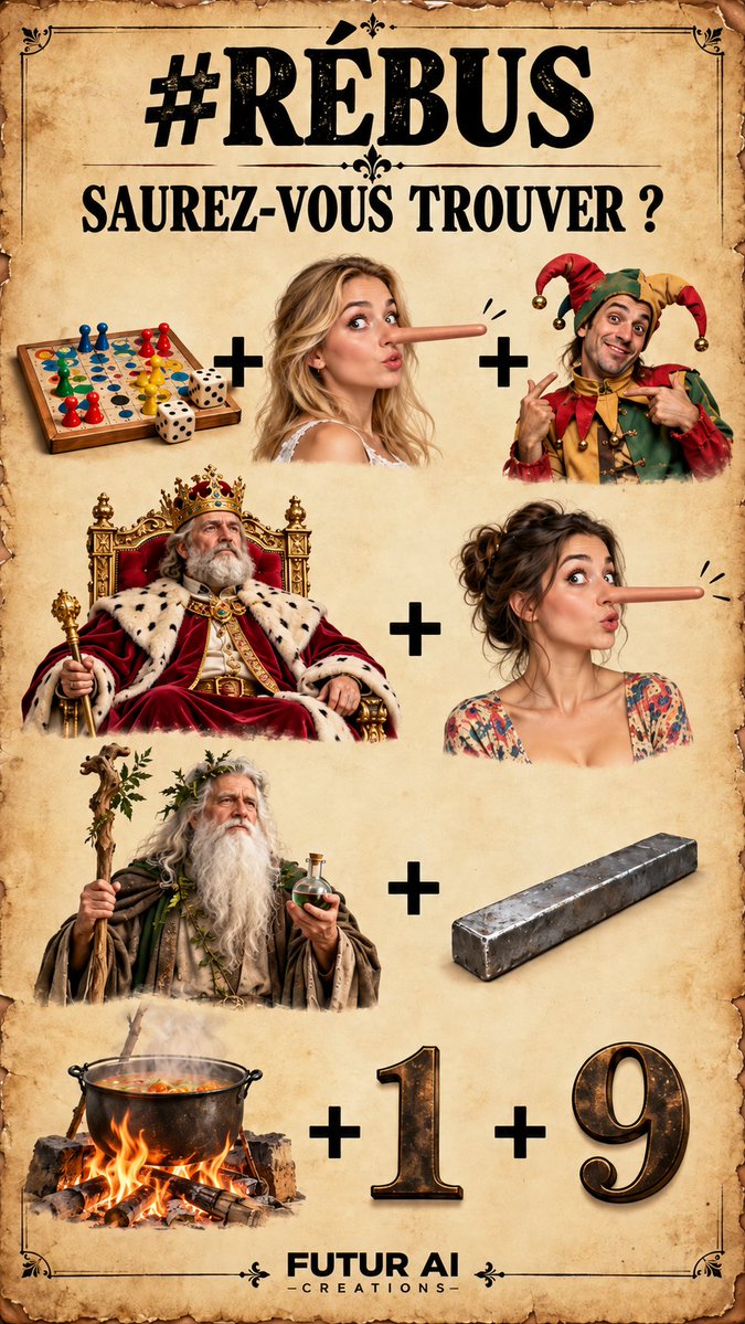 Benjamin_Sibuet's tweet photo. 🧩 RÉBUS DU JOUR 😈
Celui-là est un peu plus corsé… ou peut-être pas 😅
Saurez-vous trouver la phrase complète sans regarder les commentaires trop vite ? 👀
Laissez les autres chercher un peu 😆
#rebus #devinette #humour #jeu #viral https://t.co/4pxpuYAA3a