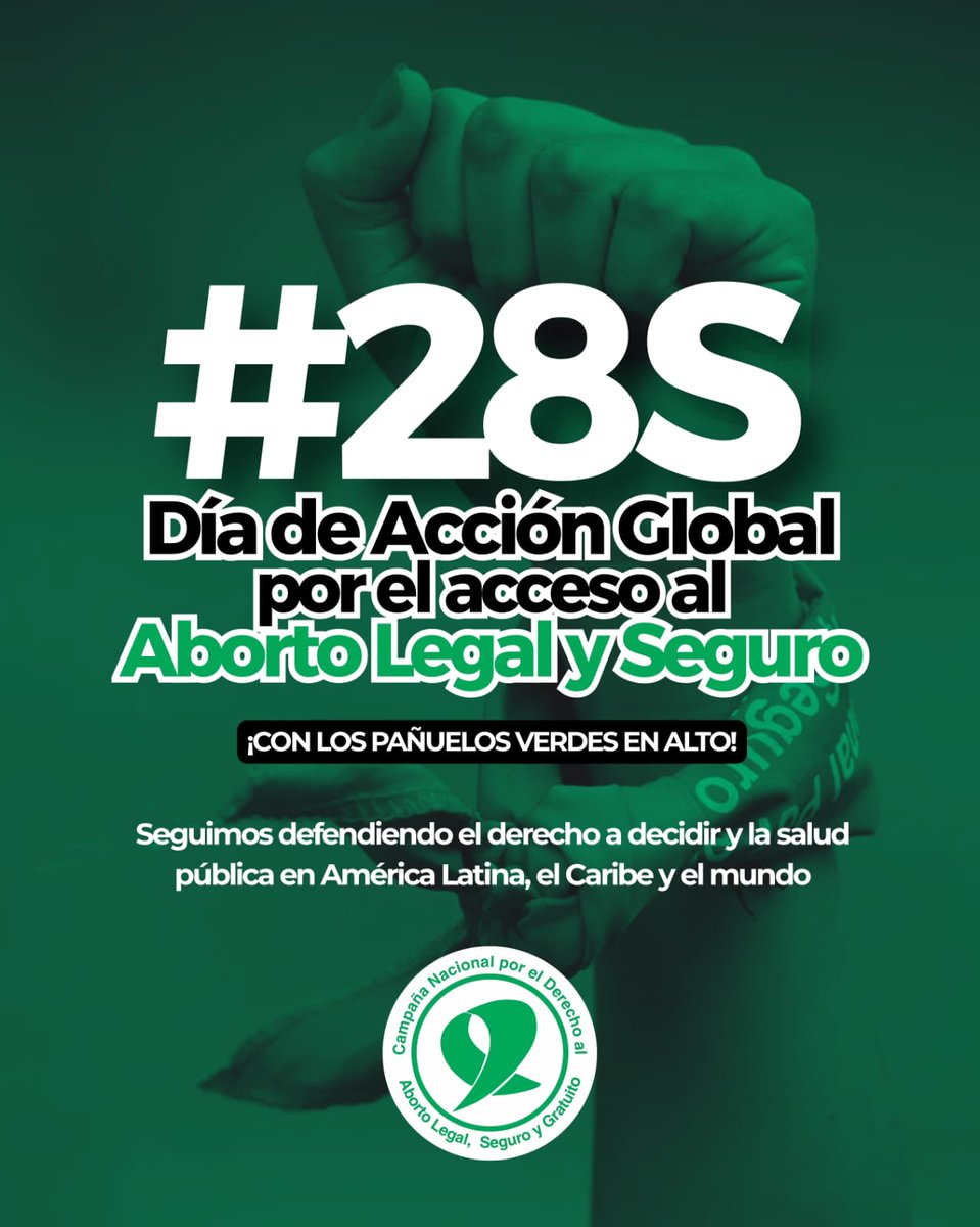 CampAbortoCABA's tweet photo. 28S | DÍA DE ACCIÓN GLOBAL POR EL ACCESO AL ABORTO LEGAL Y SEGURO
🥁Desde la @CampAbortoLegal unimos nuestras voces para reafirmar que el acceso al aborto seguro es un derecho humano inalienable, un acto de estricta justicia social y una urgencia de salud pública intransferible https://t.co/g8bLHsiMca