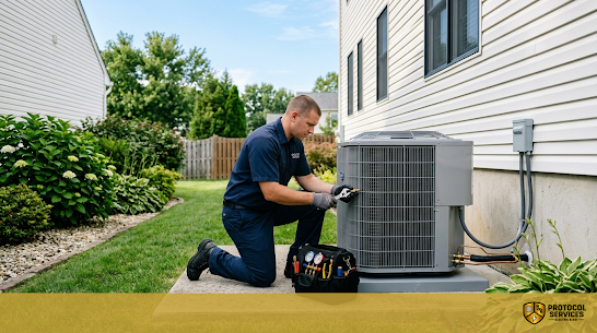 protocolhvac's tweet photo. End of summer shows which AC systems held up. If yours struggled or failed, consider replacement before next July. Protocol Services is a Carrier- and Rheem-authorized HVAC dealer serving Rockaway and Morris County. NJ HVAC License #4240. https://t.co/nJD8b9rjJk https://t.co/QO6HQ8uZ8K