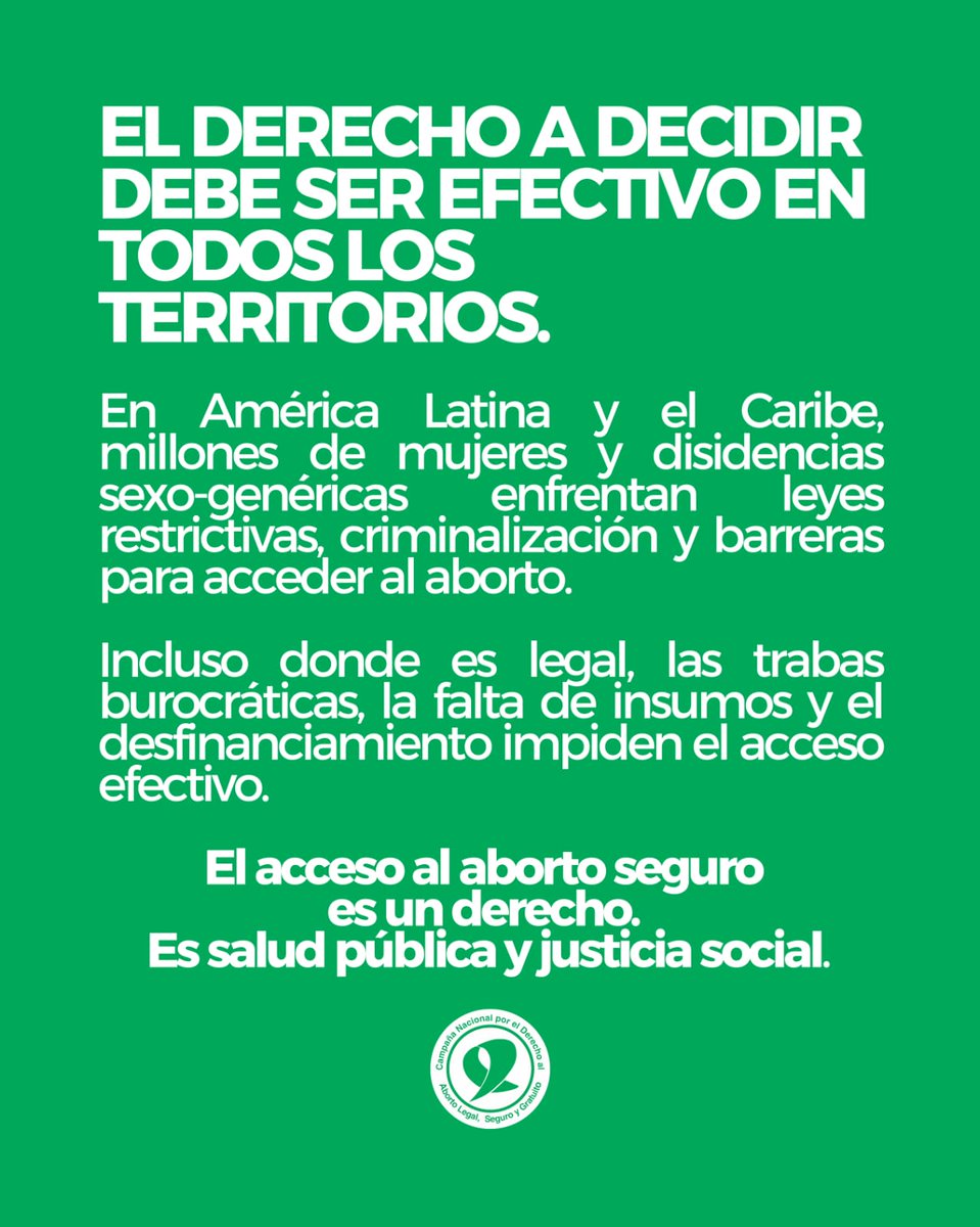 CampAbortoCABA's tweet photo. 28S | DÍA DE ACCIÓN GLOBAL POR EL ACCESO AL ABORTO LEGAL Y SEGURO
🥁Desde la @CampAbortoLegal unimos nuestras voces para reafirmar que el acceso al aborto seguro es un derecho humano inalienable, un acto de estricta justicia social y una urgencia de salud pública intransferible https://t.co/g8bLHsiMca