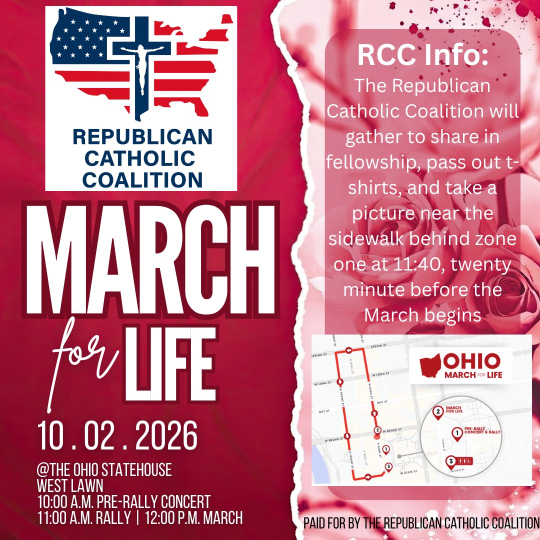 rccohio's tweet photo. March for Life, march for the unborn, America's most vulnerable. https://t.co/Cc1s44qe6s