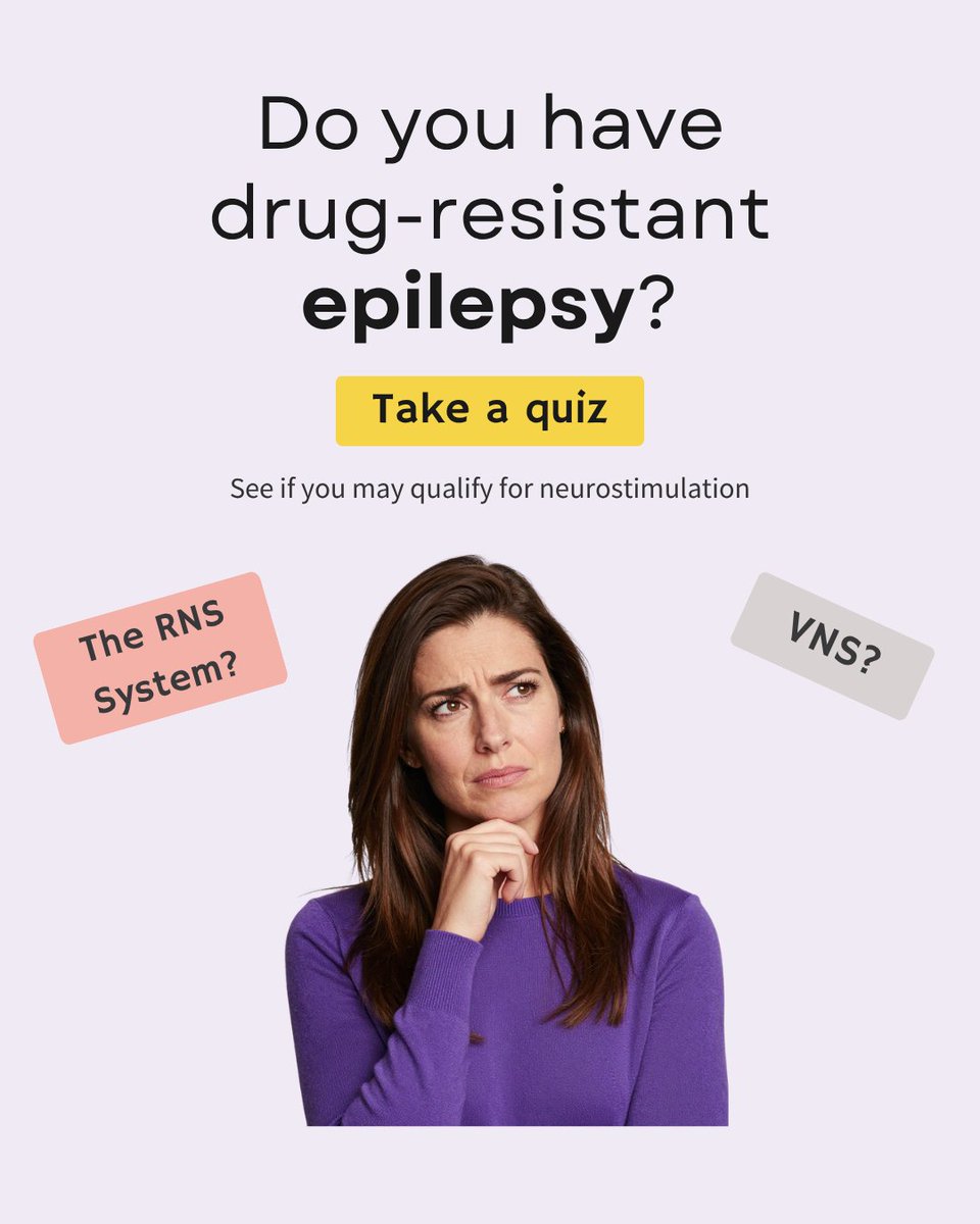 NeuroPace's tweet photo. Looking for a way to treat uncontrolled #seizures? Take a short quiz to see if you may qualify for the RNS® System.
https://t.co/8QQ88dqLc3

Safety info: https://t.co/BUTaWalsPb

#epilepsy #epilepsytreatment https://t.co/HCTa6LLqG3