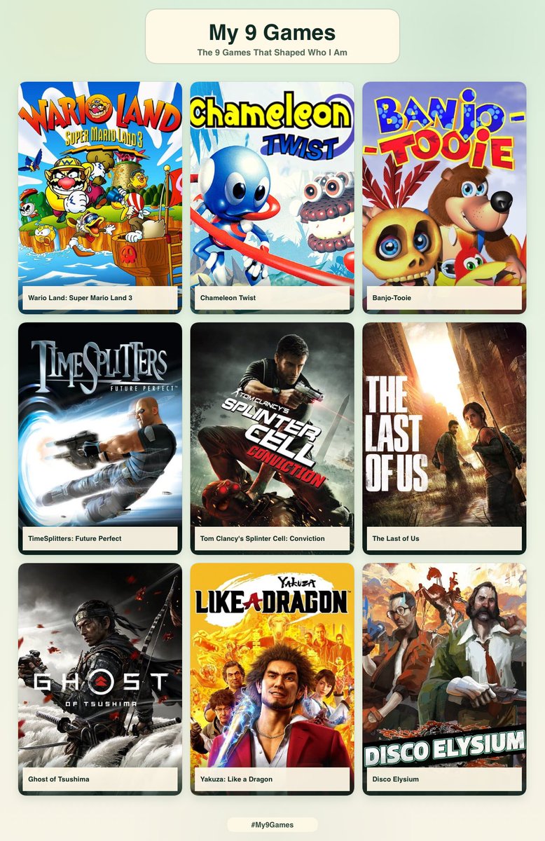 PRabbitholes's tweet photo. 9 games that shaped me https://t.co/ez6P3W1wSK