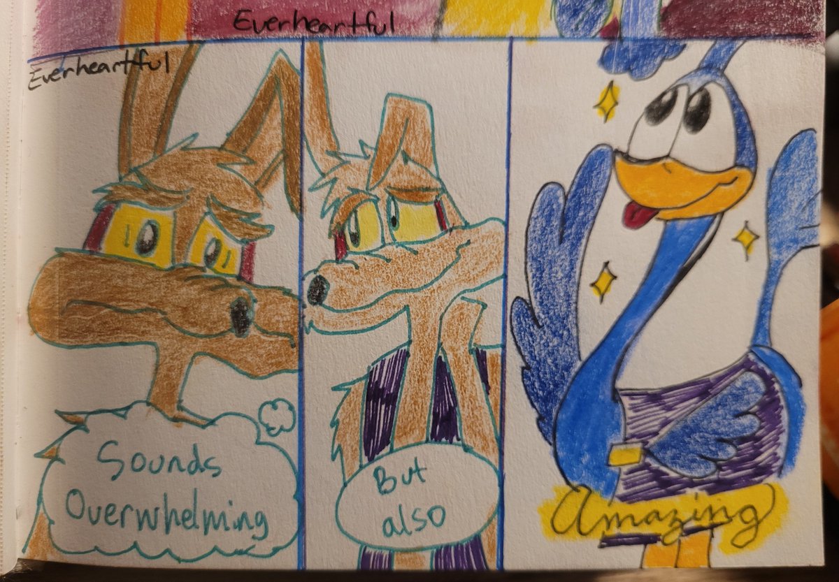 TimeTraveler015's tweet photo. Retail au cause I really liked the bah humduck! Christmas looney tunes movie 😊#retailau #wileroadㅤㅤ #roadrageㅤ #wileecoyote #roadrunner #looneytunesㅤㅤㅤ #looneytunesart https://t.co/853Yhu0Mo7