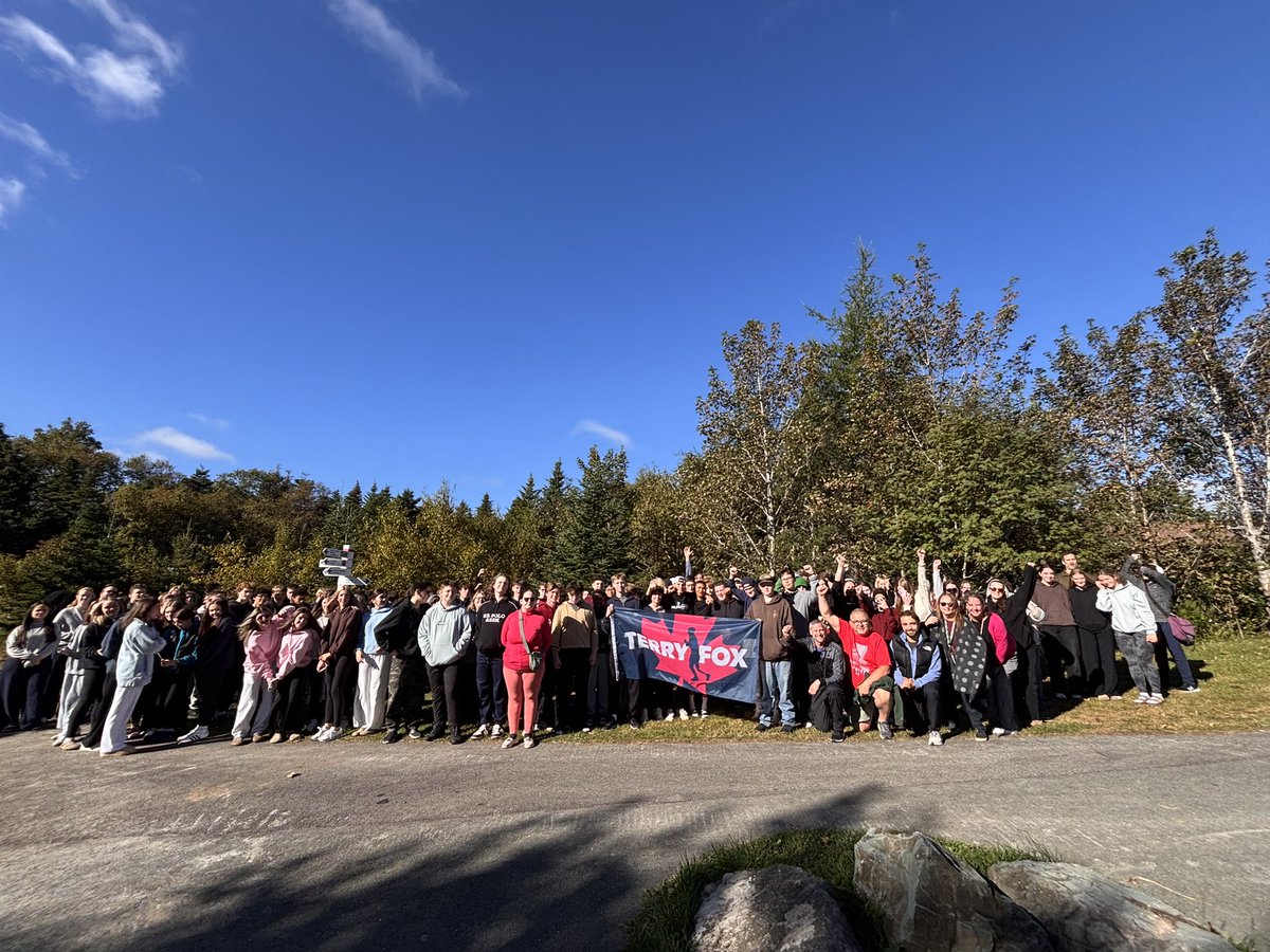 ODHigh's tweet photo. ODH are proud to come together as a school community to honour Terry Fox’s incredible courage, determination, and dream of a world without cancer. His legacy continues to inspire us all. @NLSchoolsCA https://t.co/MHbGXhsMOR