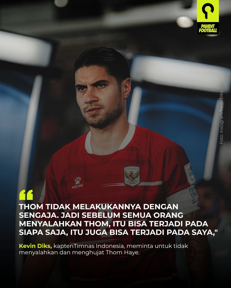 panditfootball's tweet photo. Kevin Diks menghimbau untuk tidak menyalahkan Thom Haye atas kartu merah yang ia dapat. Karena hal tsb bisa terjadi pada siapa saja. https://t.co/moyiASfHFx