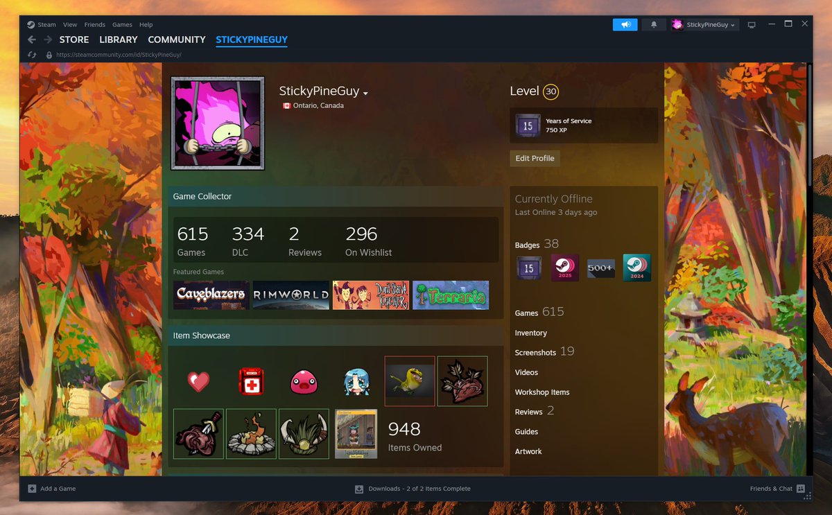 StickyPineGuy's tweet photo. These are authentic accounts I own. 
I don't really play LOL or Valorant but yeah. 
I'll add screen shots of any other accounts I can think of. https://t.co/EsR29Hrd2k