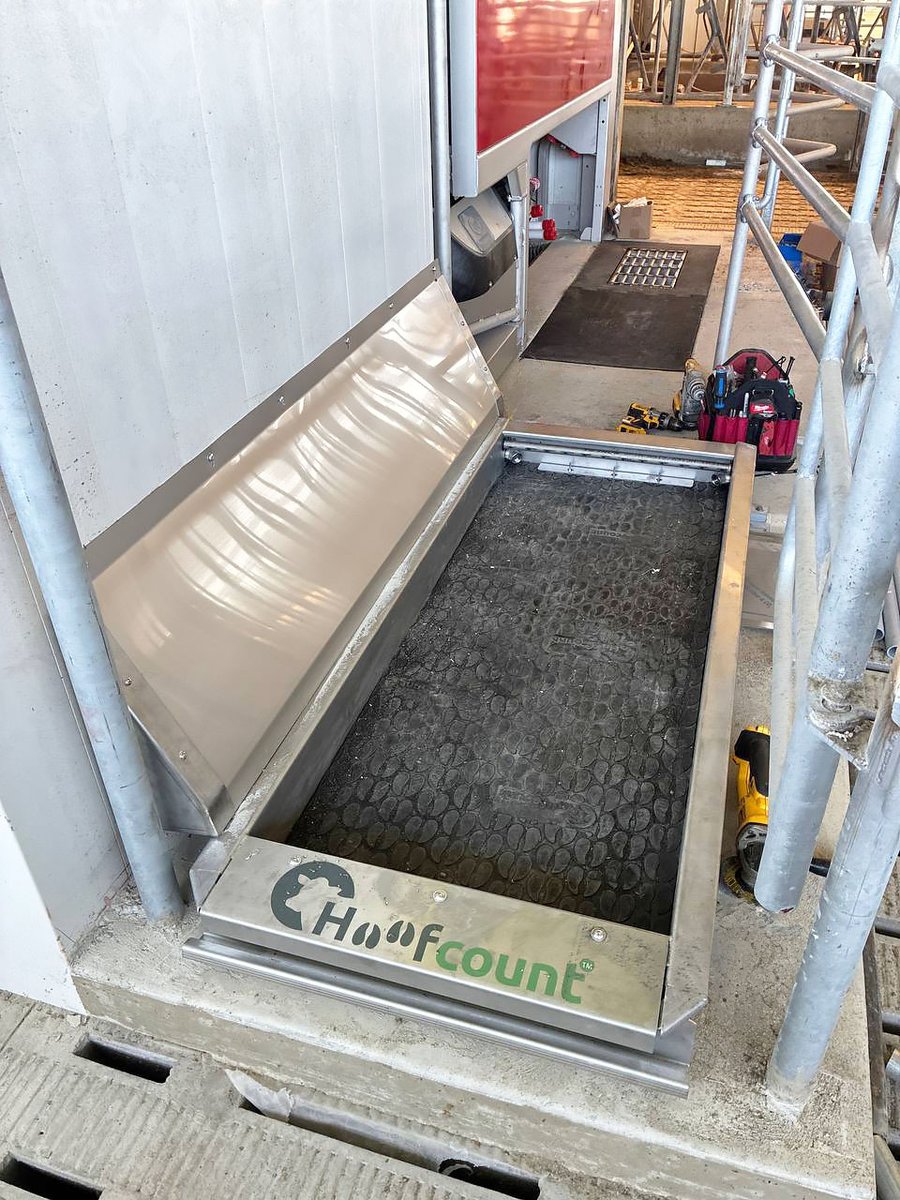 GRRobotics's tweet photo. A sharp new Hoofcount installation by the Grand River Robotics team! 🐄✨

This dairy facility added 2 Hoofcount Automatic Footbaths at their robot exits to keep their hoof care routine precise, consistent &amp; proactive.

#GrandRiverRobotics #Hoofcount #DairyTech #Hoofcare https://t.co/Ii84s2Y3qg