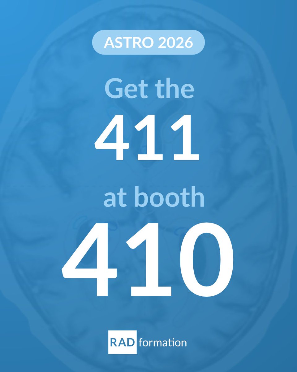 Radformation's tweet photo. New products, new capabilities, live demos, and a team that's here to talk automation. Come see what's new from Radformation at booth 410. 

#astro #astro2026 https://t.co/jtBvDf9KkM