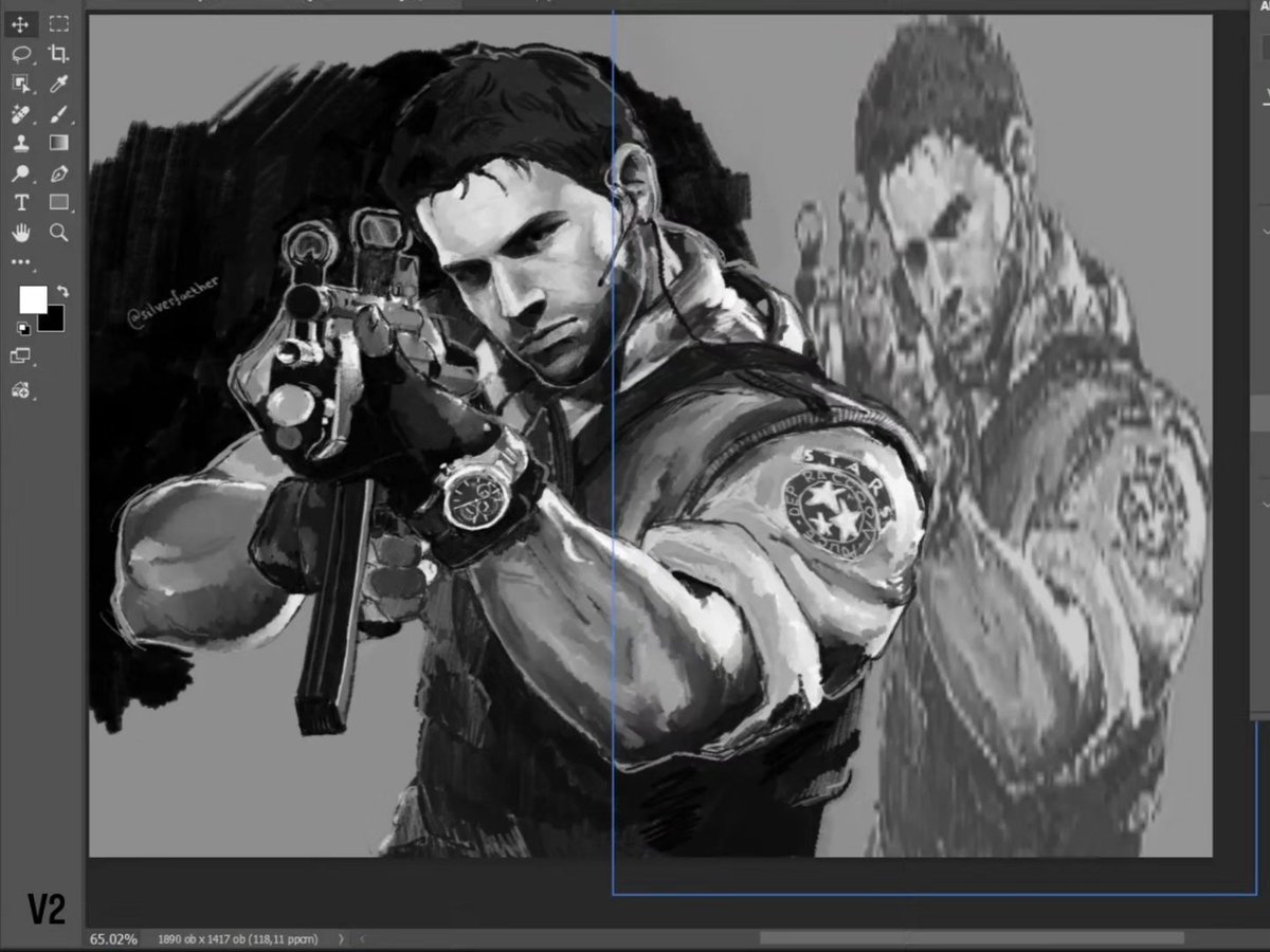 silverfaether's tweet photo. #chrisredfield #residentevil 
more on insta ;silverfaether https://t.co/ARW7CUlYyM