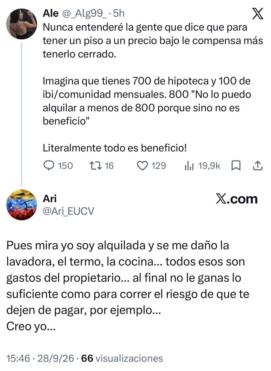 JavierBM978's tweet photo. Este inquilino ve bien que el propietario de la vivienda le dé una patada en el cvlo porque no le sale rentable el beneficio!! Y cree que es mejor dejarla cerrada por el bien del propietario y se queda tan pancho https://t.co/SkeSMo3lU8