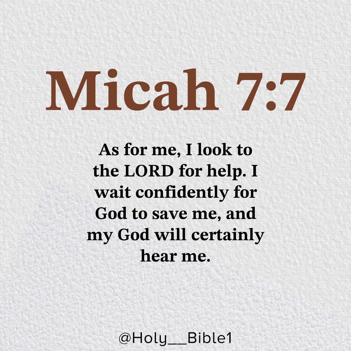 Holy__Bible1's tweet photo. Micah 7:7 https://t.co/KRpeS7lQOt