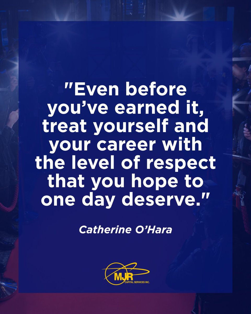 MJR_Capital's tweet photo. Wise words from the late, great, Catherine O'Hara. #beyourbest https://t.co/eTyjcryot3