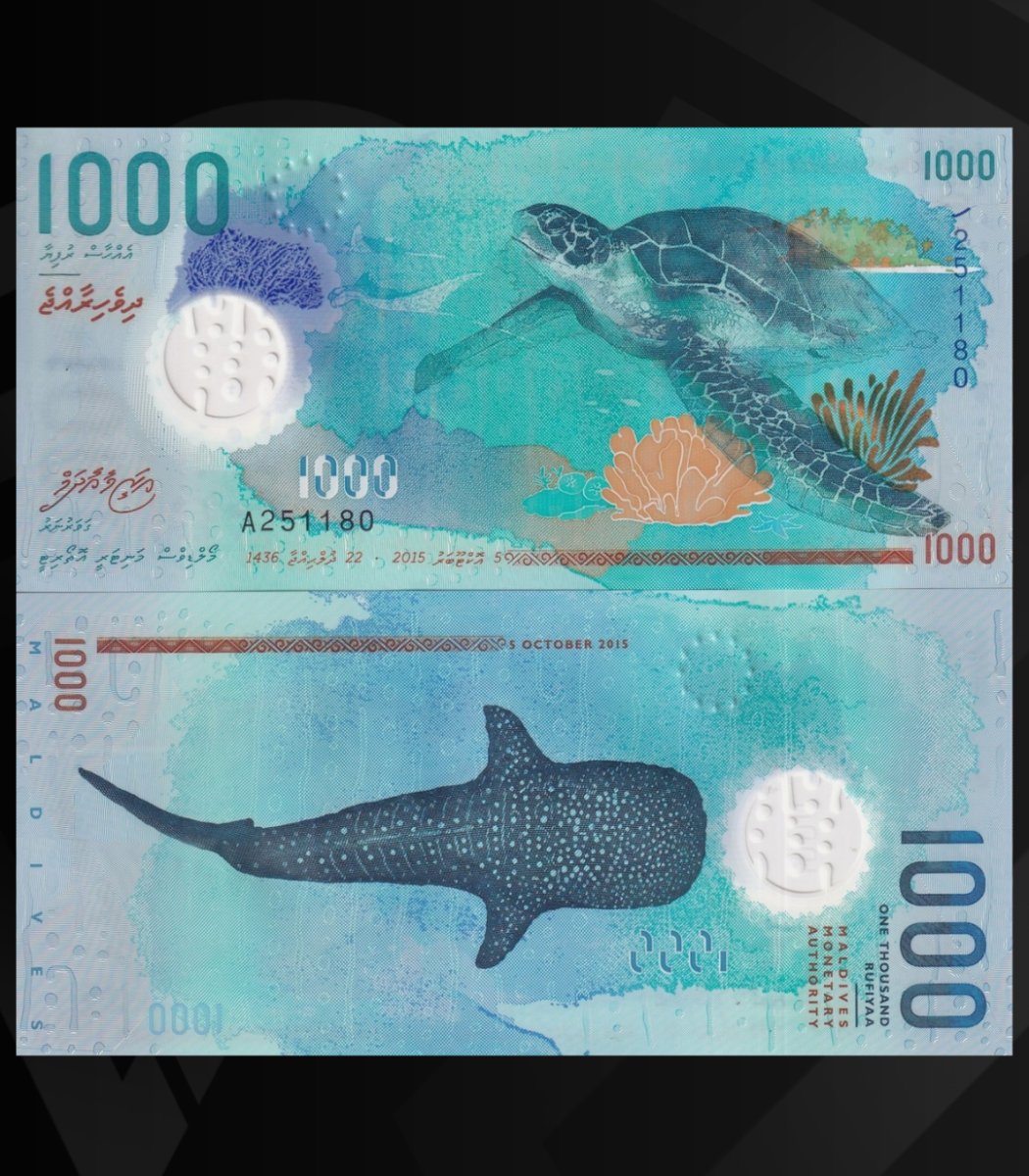 pubity's tweet photo. The 1,000 Maldivian Rufiyaa note has been considered the most beautiful banknote in the world. https://t.co/6m6PKOCrYi